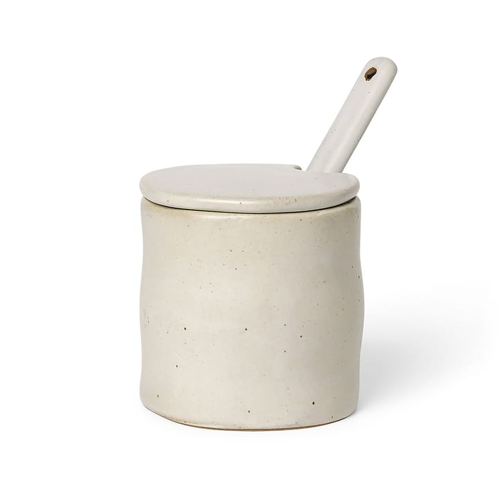 Flow syltekrukke med ske - Offwhite speckle - Ferm Living