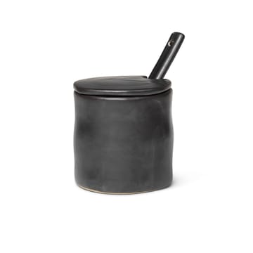 Flow syltekrukke med ske - Sort - Ferm Living