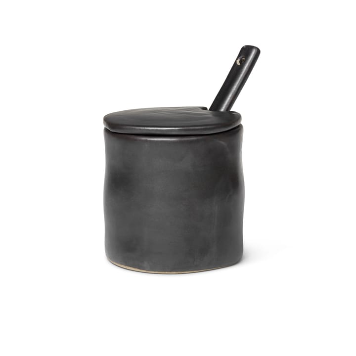 Flow syltekrukke med ske, Sort Ferm Living