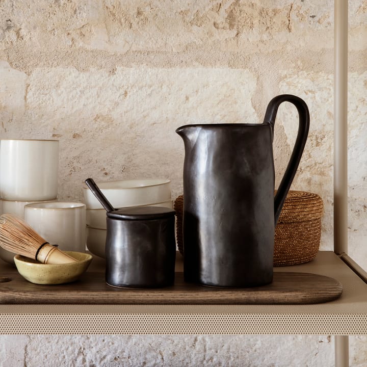Flow syltekrukke med ske, Sort Ferm Living