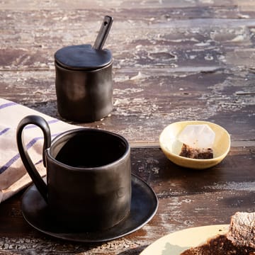 Flow syltekrukke med ske - Sort - Ferm Living