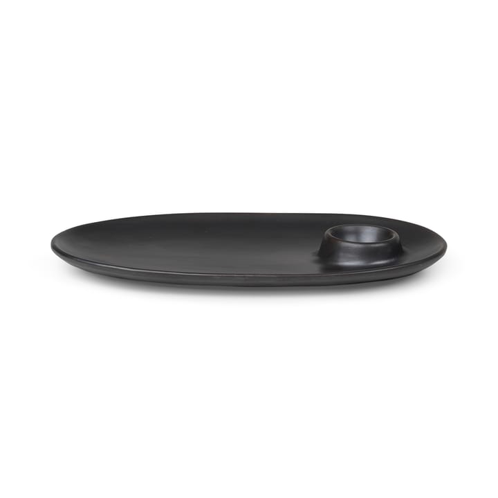 Flow tallerken til morgenmad 14x23,5 cm - Black - ferm LIVING