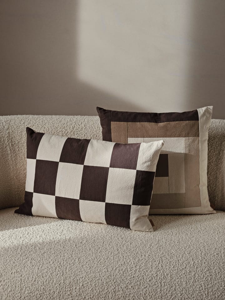Fold patchwork pudebetræk 40x60 cm, Coffee-undyed Ferm Living