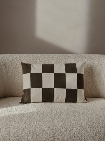 Fold patchwork pudebetræk 40x60 cm - Dark Olive -undyed - Ferm Living