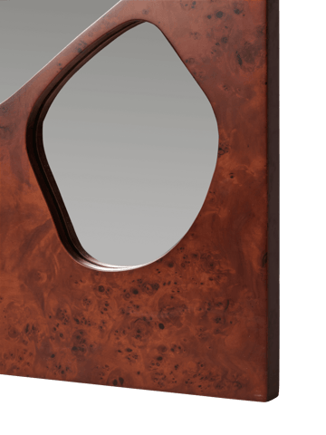 Folia spejl - Dark stained burl, 82 cm - Ferm Living