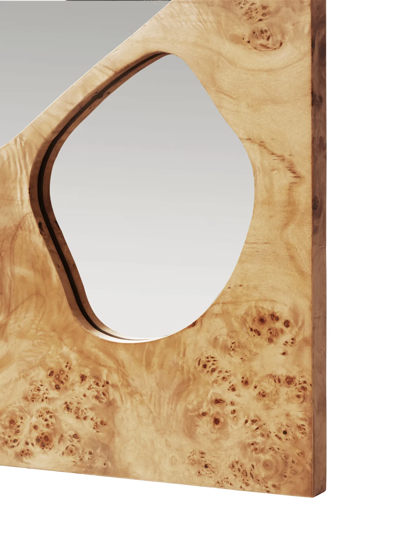 Folia spejl, Natural burl, 82 cm Ferm Living