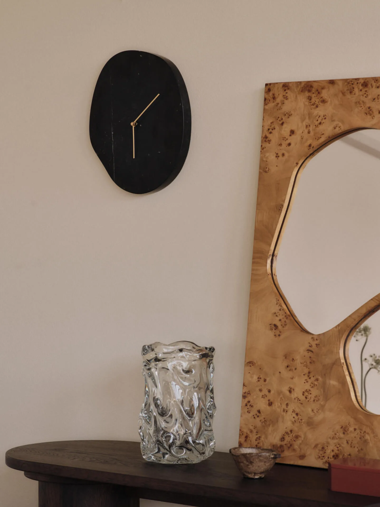 Folia spejl, Natural burl, 82 cm Ferm Living