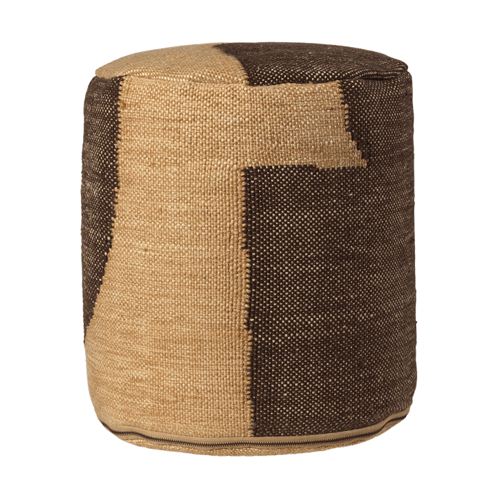 Forene cylinder pouf siddepuf Ø38x42 cm - Tan-Chocolate - Ferm Living