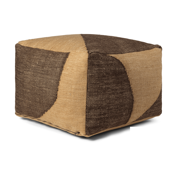 Forene square pouf siddepuf 60x60x40 cm - Tan-Chocolate - Ferm LIVING