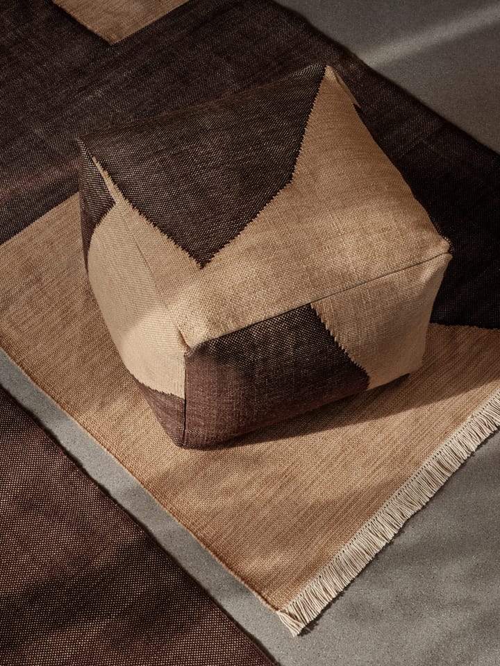 Forene square pouf siddepuf 60x60x40 cm, Tan-Chocolate Ferm Living