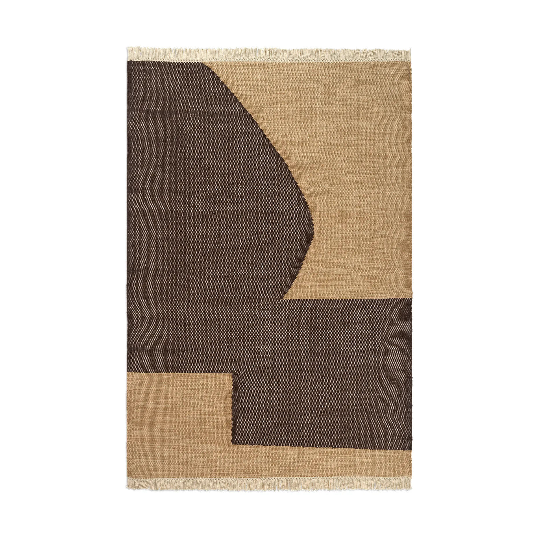 Forene tæppe, Tan-Chocolate, 140x200 cm Ferm Living