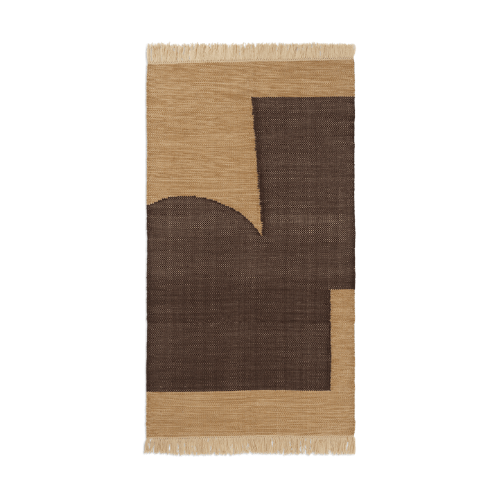 Forene tæppe - Tan-Chocolate, 80x140 cm - Ferm Living