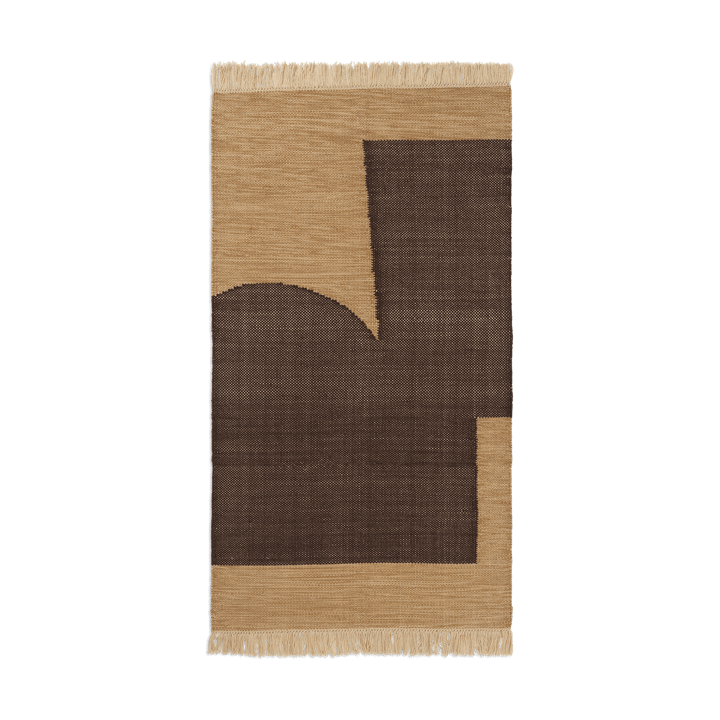 Forene tæppe - Tan-Chocolate, 80x140 cm - Ferm LIVING