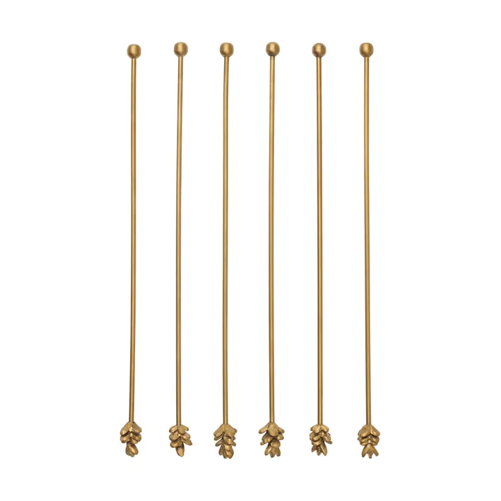 Forest drinkepinde 6-pak - Messing - Ferm Living
