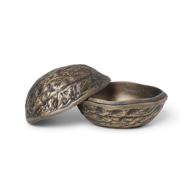 Forest nut box nøddeskål med låg 7,5 cm
 - Antik messing - ferm LIVING
