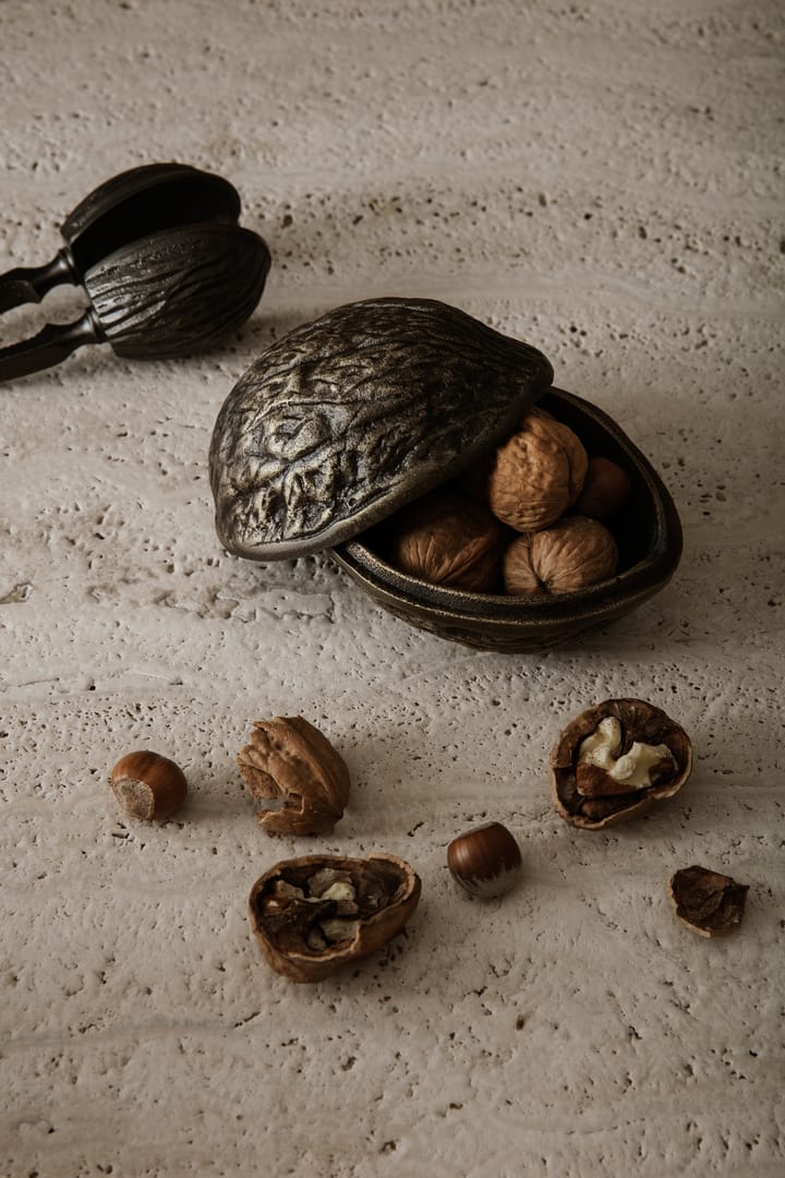 Forest nut box nøddeskål med låg 7,5 cm
 - Antik messing - ferm LIVING