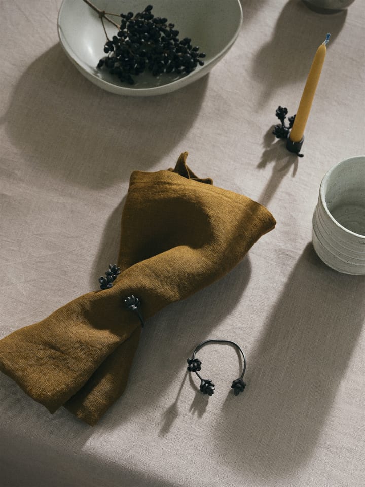 Forest servietringe 4-pak, Black brass Ferm Living