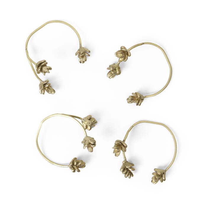 Forest servietringe 4-pak - Brass - Ferm Living