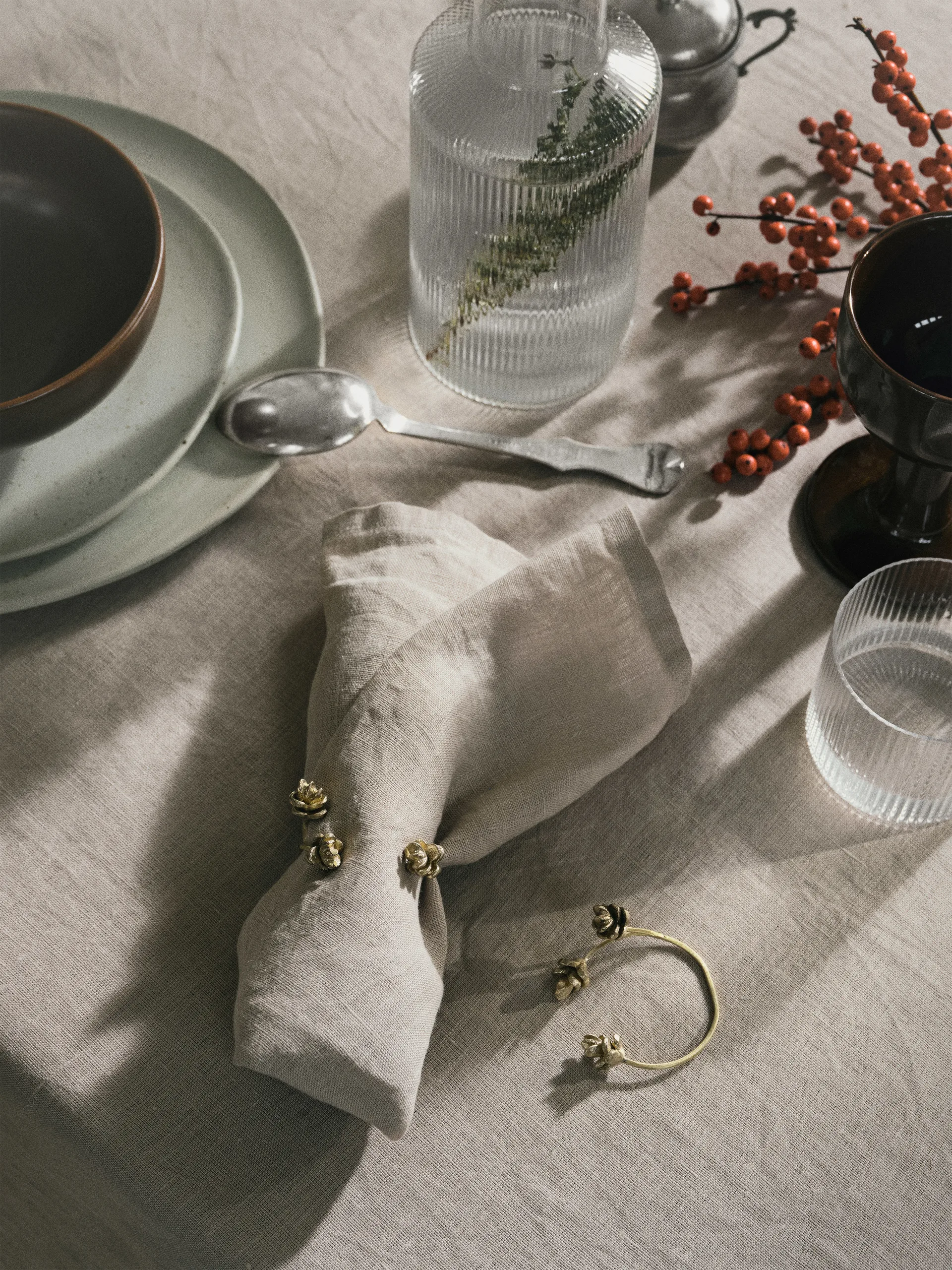 Forest servietringe 4-pak, Brass Ferm Living