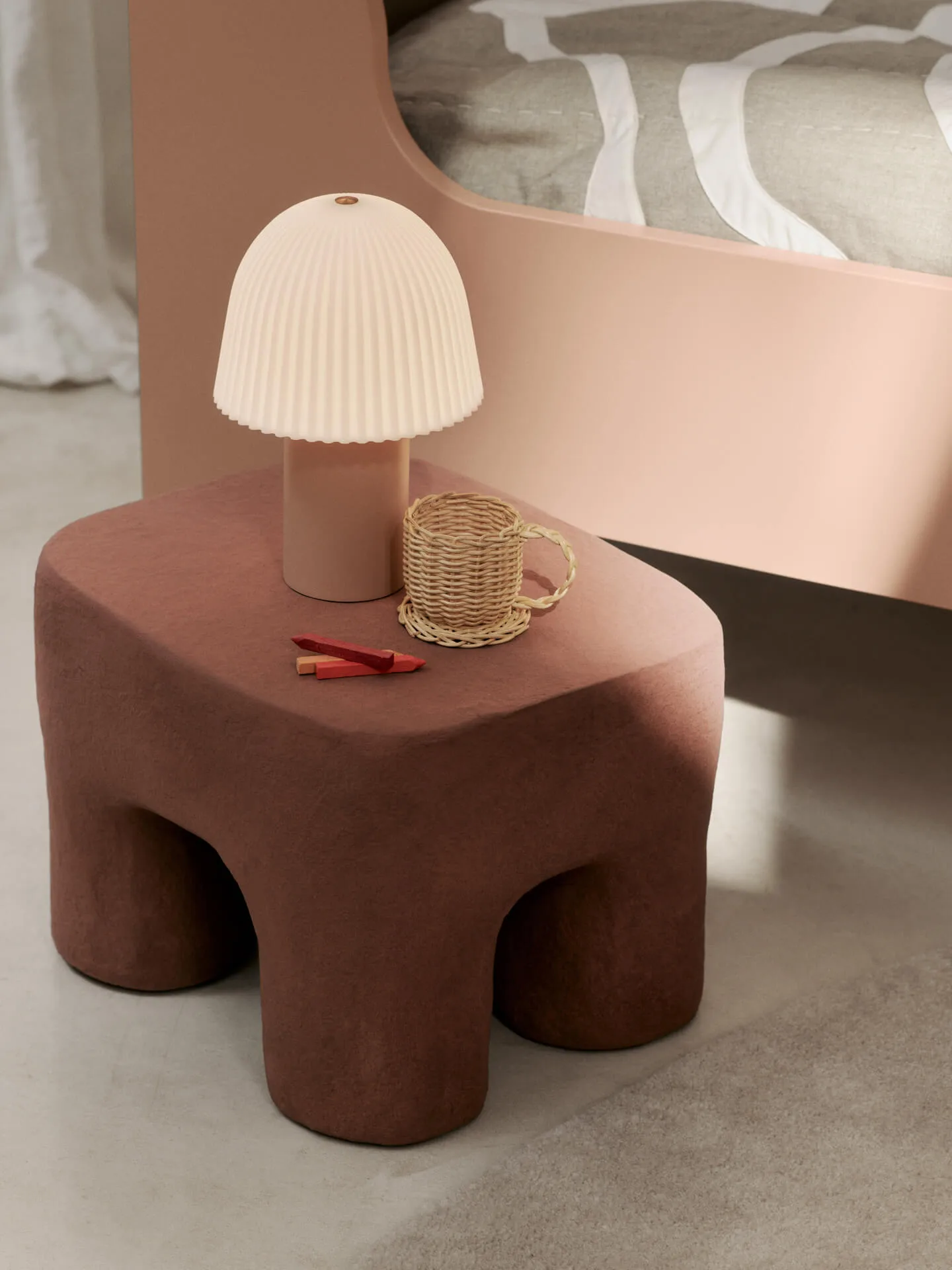 Frill portabel lampe, Rose-white Ferm Living