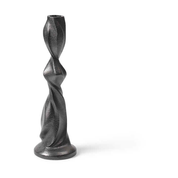 Gale lysestage 25 cm - Blackened Aluminium - Ferm Living