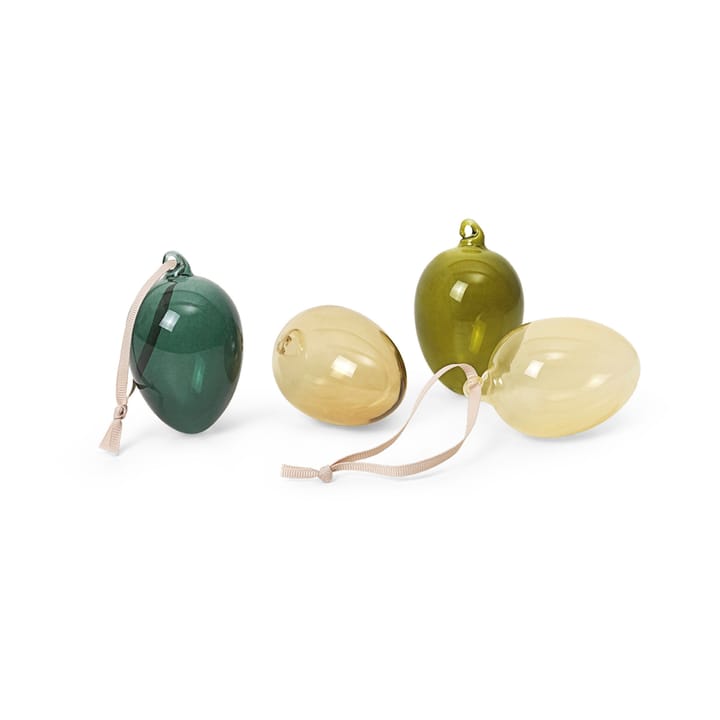Glass easter eggs 4-pak, Mixed dark Ferm Living
