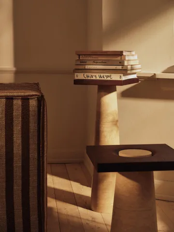 Grova sidebord - Travertin, 40x40x50 cm - Ferm Living