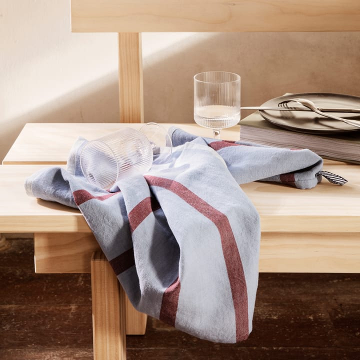 Hale viskestykke 50x70 cm, Faded blue-burgundy Ferm Living