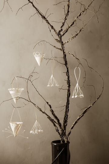 Hängande julekræmmerhus Ø10cm 3-pak - Offwhite - Ferm Living