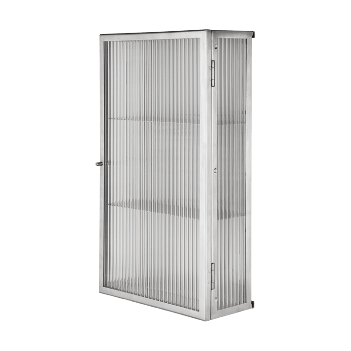Haze vægskab, Reeded glass - stainless steel Ferm Living