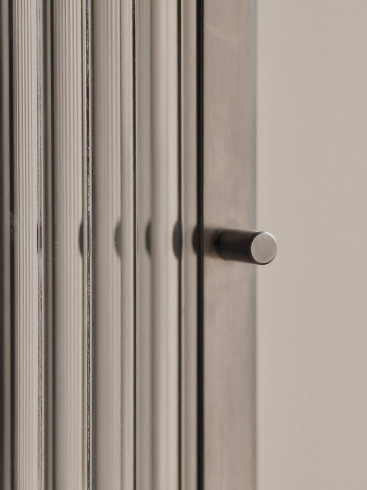 Haze vægskab, Reeded glass - stainless steel Ferm Living