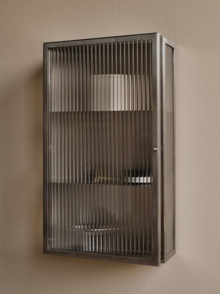 Haze vægskab, Reeded glass - stainless steel Ferm Living