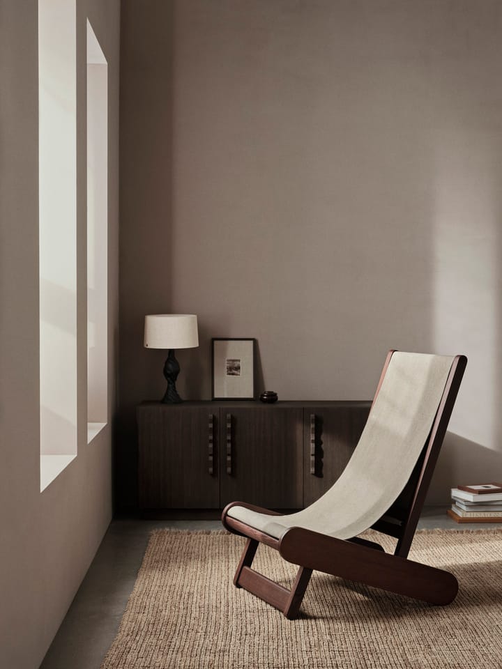 Hemi loungelænestol, Dark stained, natural Ferm Living
