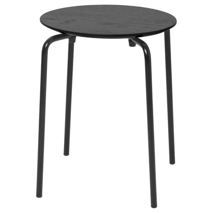 Herman rund skammel - Black, Ø30,5x45 cm - Ferm Living