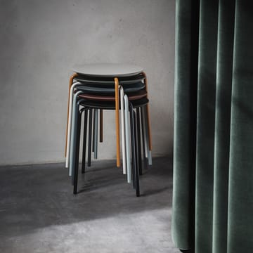 Herman taburet - red brown, kromstel - Ferm Living