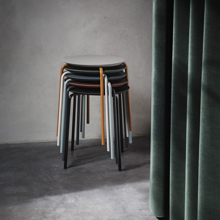 Herman taburet, red brown, kromstel Ferm Living