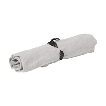 Holly leaf servietring Ø5,3 cm 4-pak - Black Brass - Ferm Living