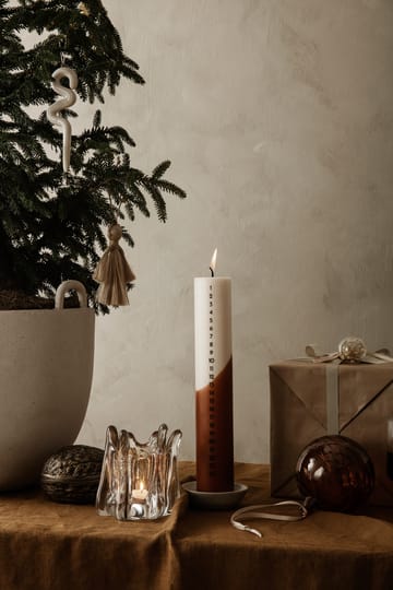Holo fyrfadslysestage Ø10 cm - Clear - Ferm Living