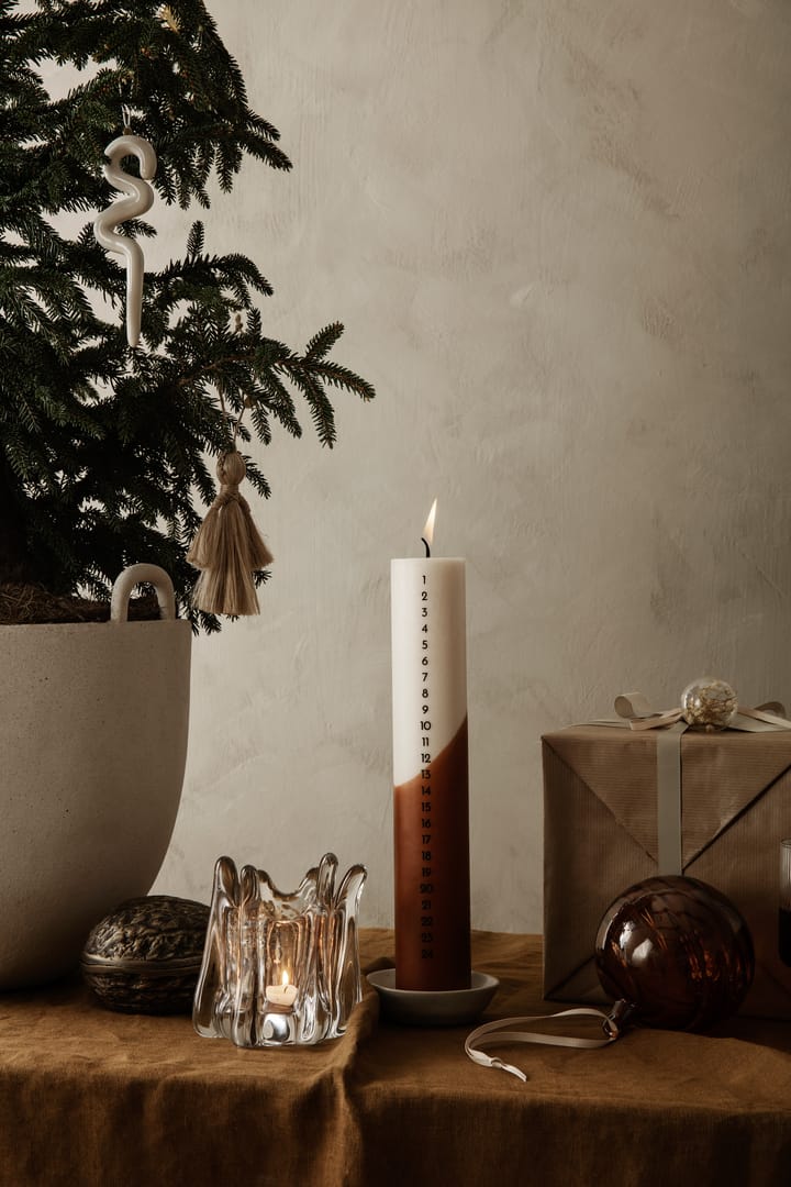 Holo fyrfadslysestage Ø10 cm, Clear Ferm Living