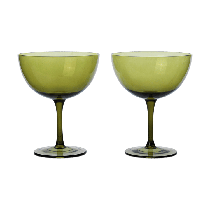Host cocktailglas 24 cl 2-pak - Moss green - Ferm Living