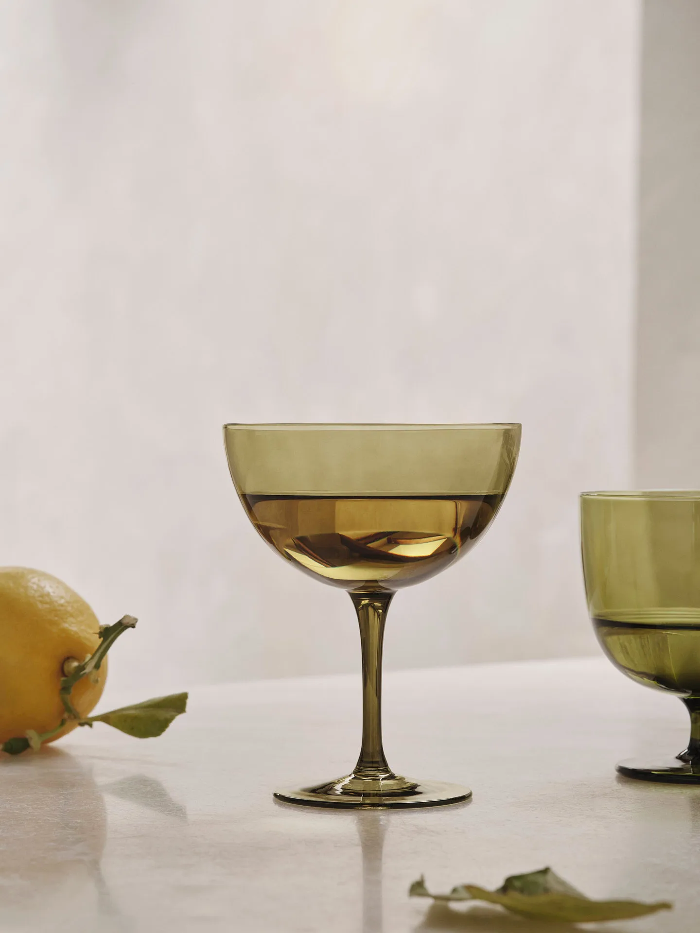 Host cocktailglas 24 cl 2-pak, Moss green Ferm Living