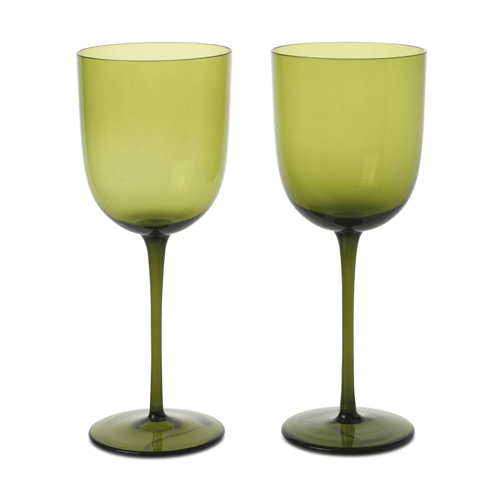 Host hvidvinsglas 30 cl 2-pak - Moss Green - Ferm Living