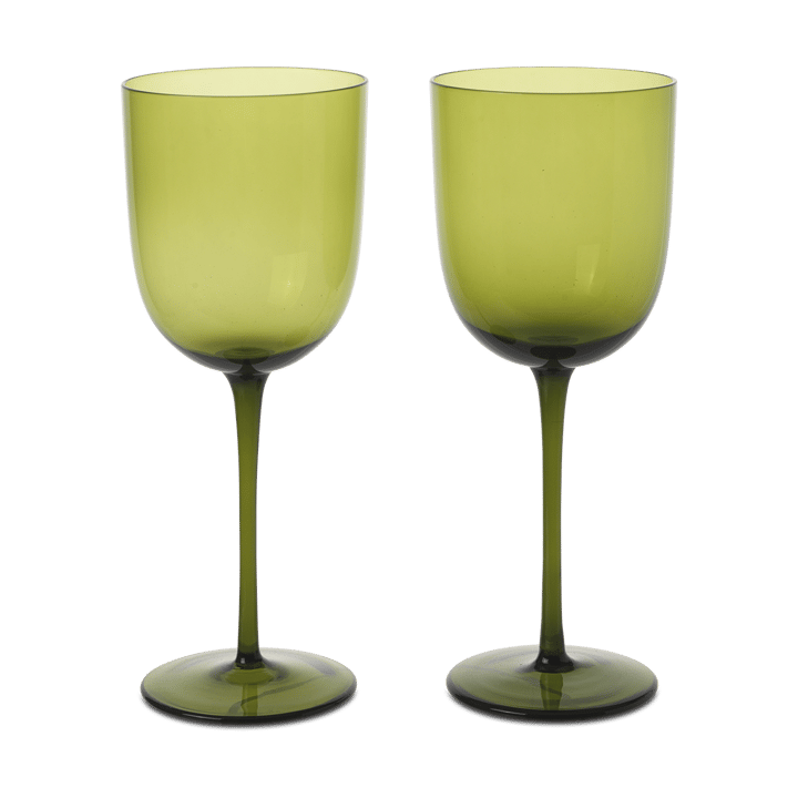 Host hvidvinsglas 30 cl 2-pak - Moss Green - ferm LIVING