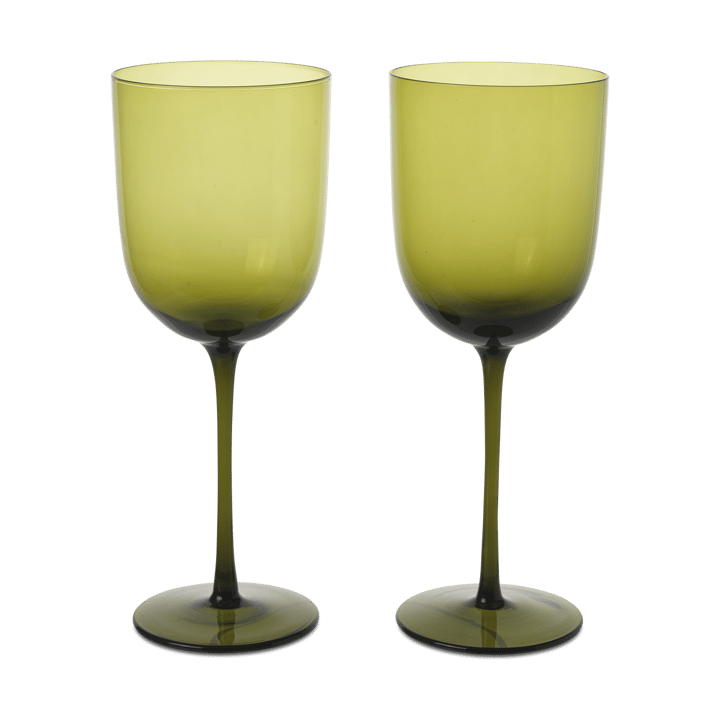 Host rødvinsglas 36 cl 2-pak - Moss Green - Ferm Living
