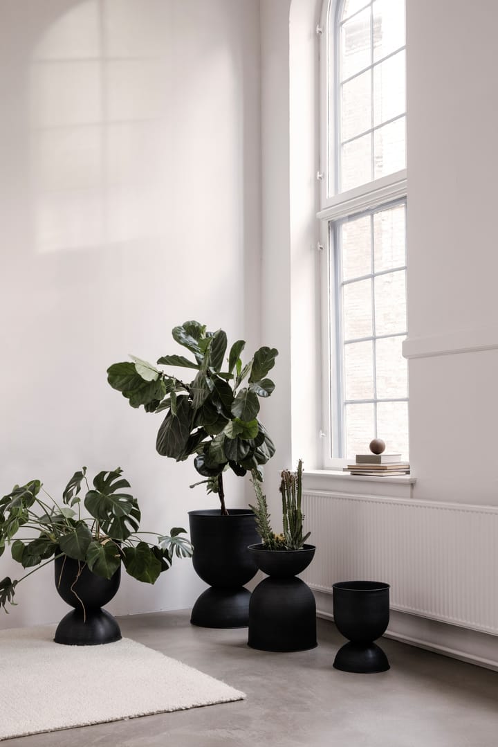 Hourglass krukke extra small Ø21 cm, Sort-mørkegrå Ferm Living