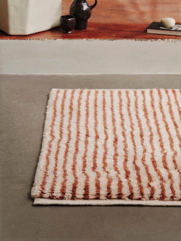 Kami tæppe - Off white-red brown, 80x120 cm - Ferm Living