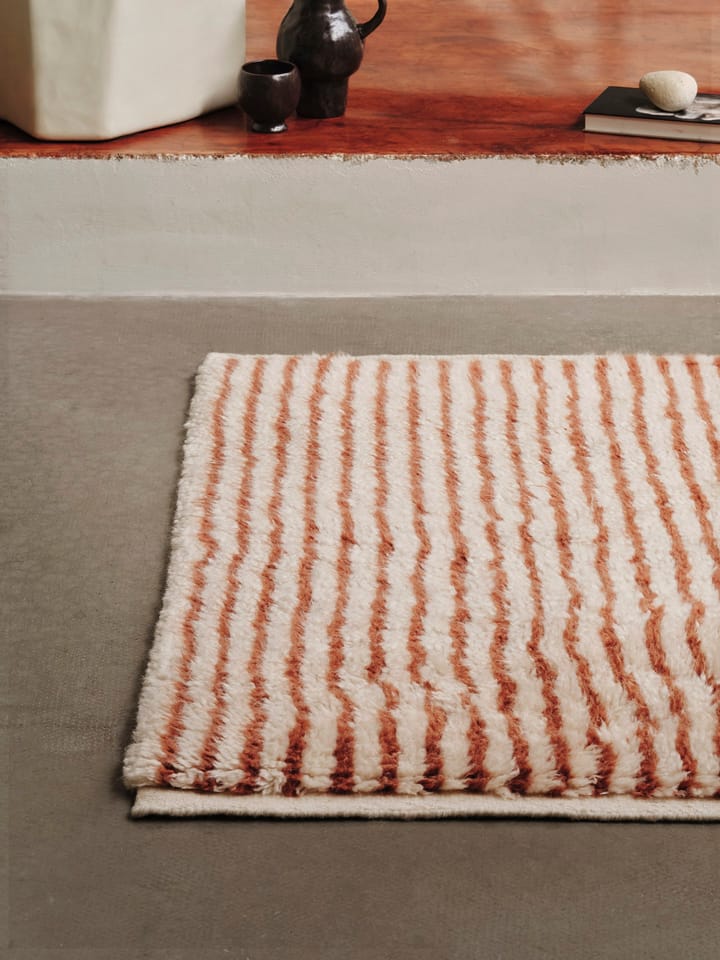 Kami tæppe, Off white-red brown, 80x120 cm Ferm Living