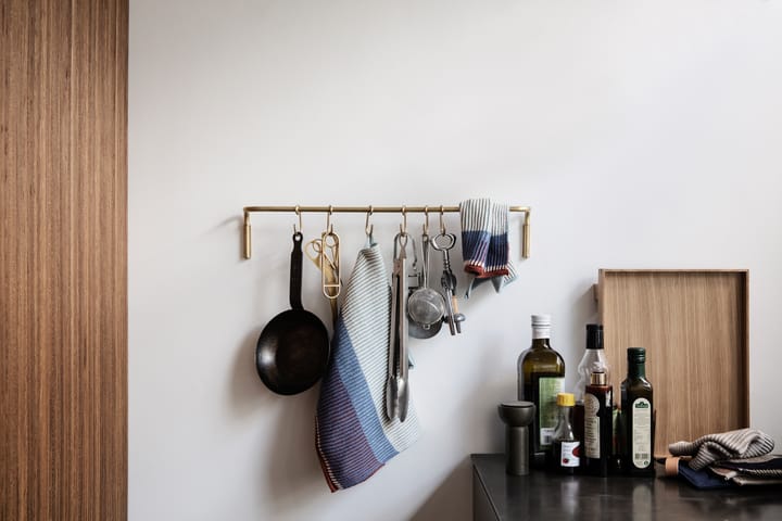 Kitchen køkkenstang med 6 kroge, Messing Ferm Living