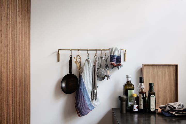 Kitchen køkkenstang med 6 kroge - Messing - ferm LIVING