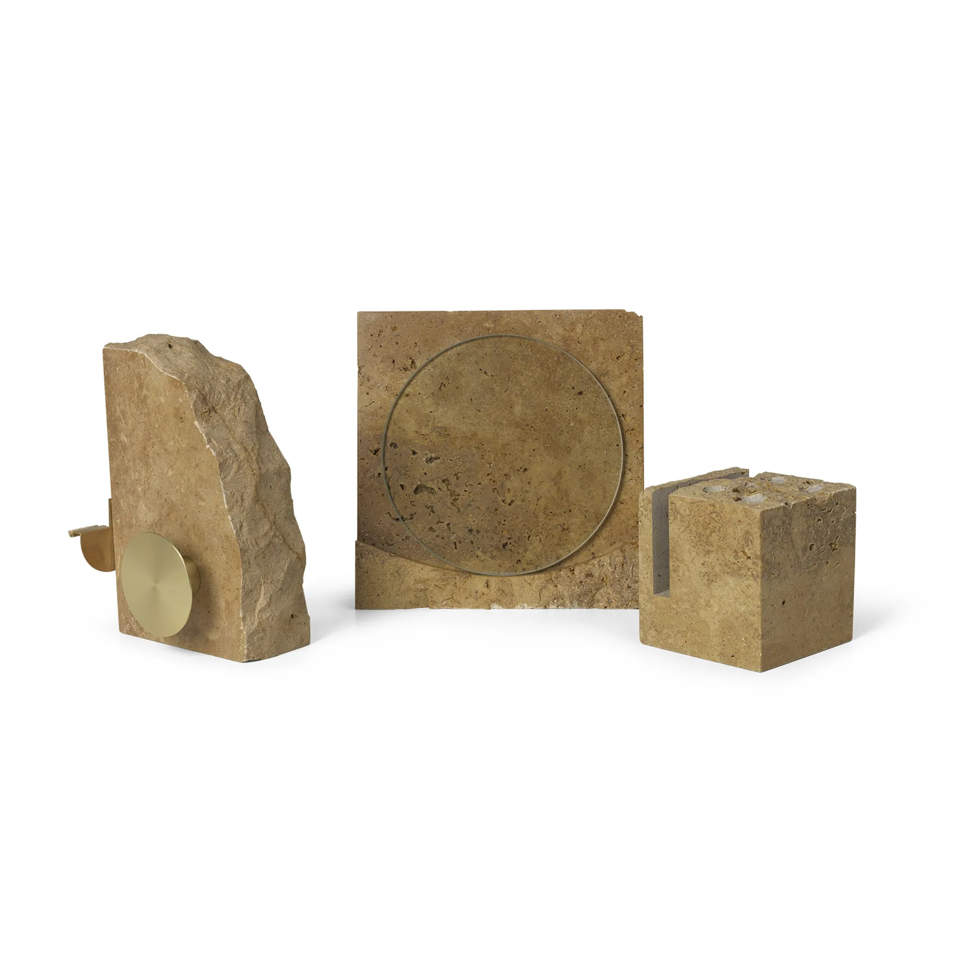 Klint ramme 18x18 cm, Beige travertin Ferm Living